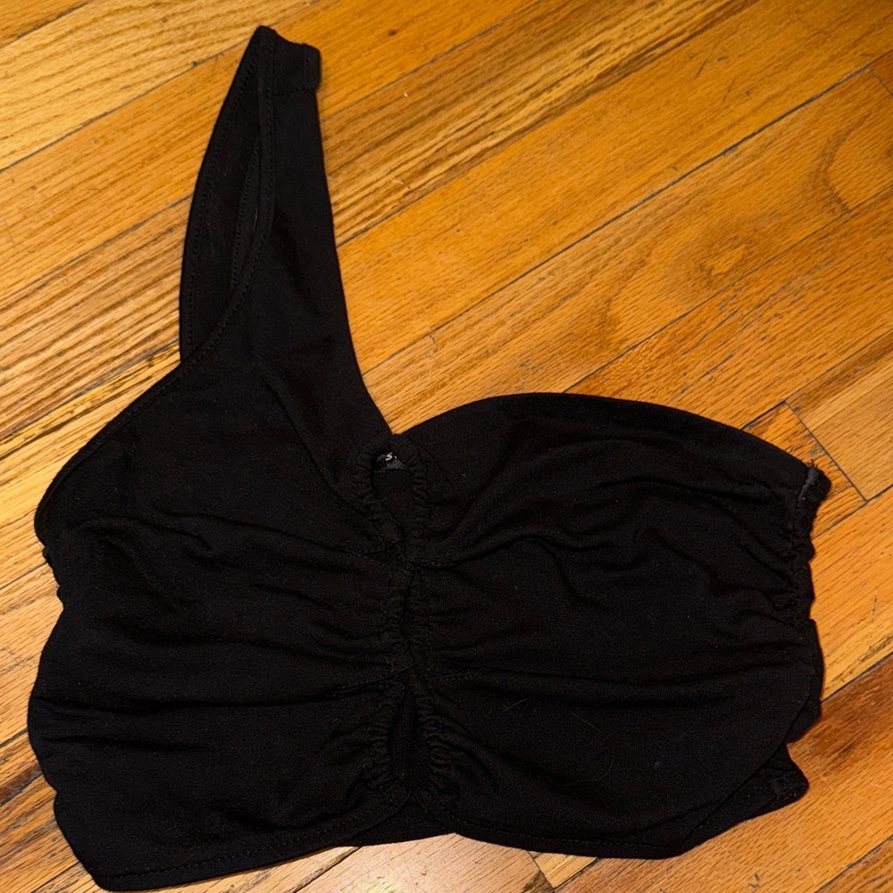 Black One-Shoulder Top